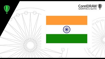 CorelDRAW tutorial - how to make the National Flag of India / Indian Flag
