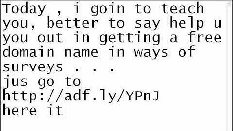 FREE domains -.com .net .org