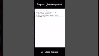 Check Palindrome String in Java | Interview Question  #windows #leetcode #javascript