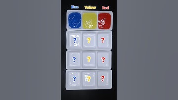 Create 9 colors from red yellow blue - how many colors can you guess? #mixingcolors #satisfying