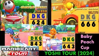 Mario Kart Tour (MKT) Yoshi Tour (2024) Baby Peach (Ranked Cup): All 3 Races Nonstop Combo