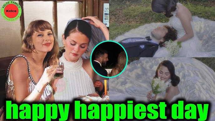 Taylor Swift & Selena Gomez excitedly raise glasses at Benny Blanco's  wedding party in Santa Barbara