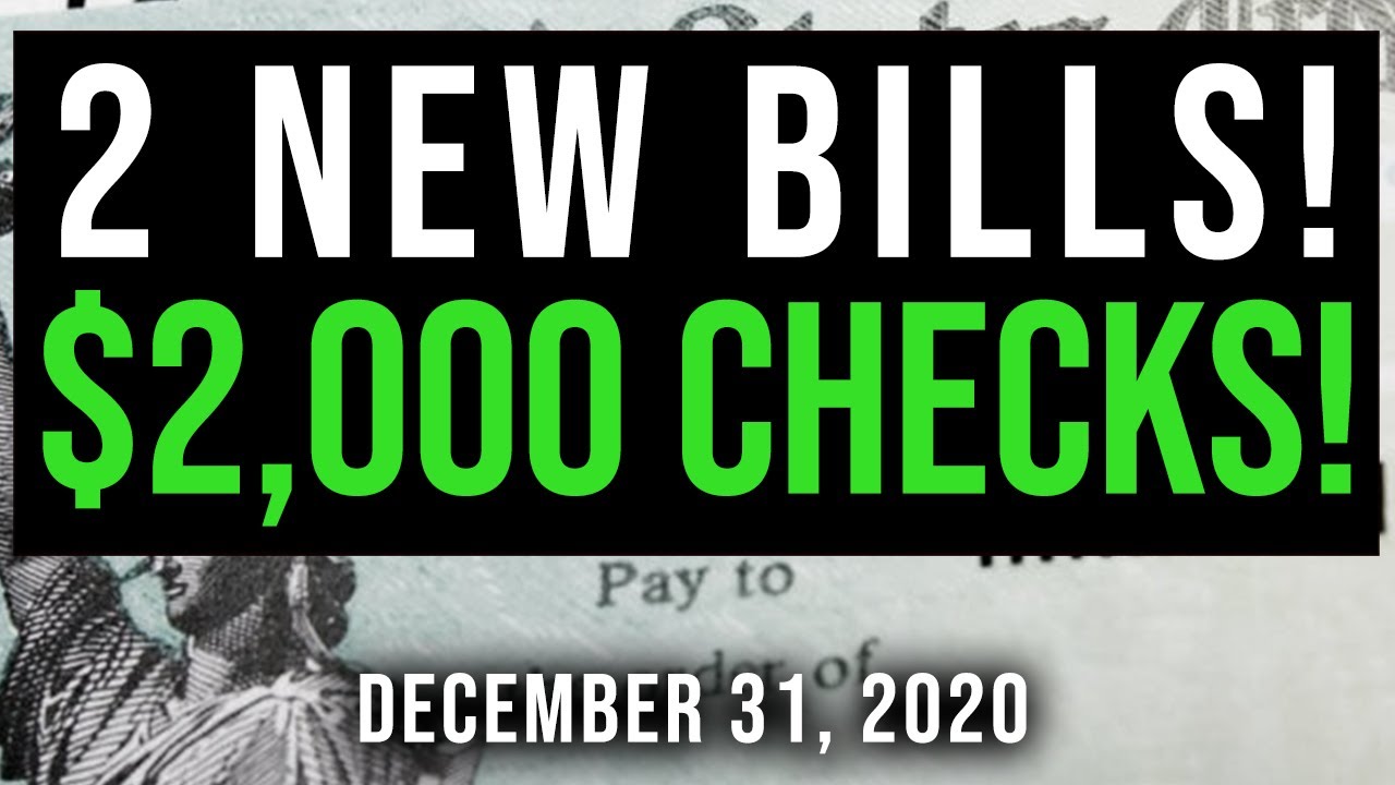 UPDATE $2000 CHECKS! 2 BILLS BATTLE! SECOND STIMULUS CHECK UPDATE & STIMULUS PACKAGE 12312020