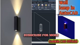 HOW TO DESIGN A 3D WALL LAMP IN AUTOCAD (@horsepowercad )(@sabeercad  @autocarindia1