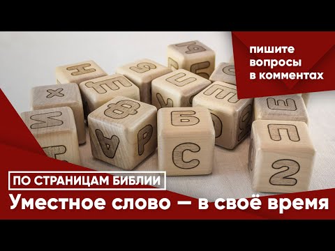 Уместное слово — вовремя