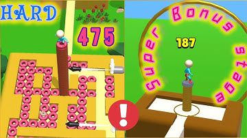 Stacky Dash Unleashed: Jaw-dropping Gameplay on Levels hard 475 and bonus stage!👍#mobilegameroom