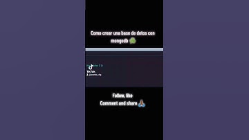 Como crear una basé de datos con MongoDB☘️ #tutorial #nosql
