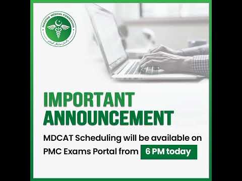 MDCAT Date selection