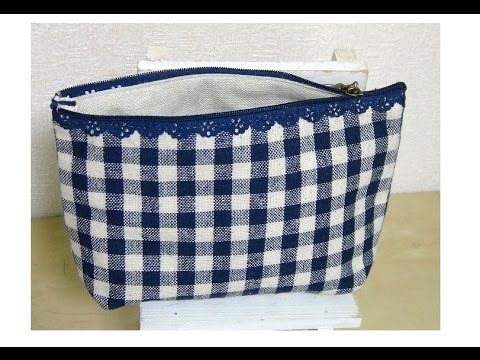 Diy 全てダイソー材料 レースファスナーでマチ付きポーチ作り方pouch Tutorial Youtube