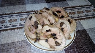 Вкусное Очень Сочное и Нежное Бедро Индейки с Сыром и Черносливом ! Вкусное Очень Сочное и Нежное Бедро Индейки с Сыром и Черносливом !