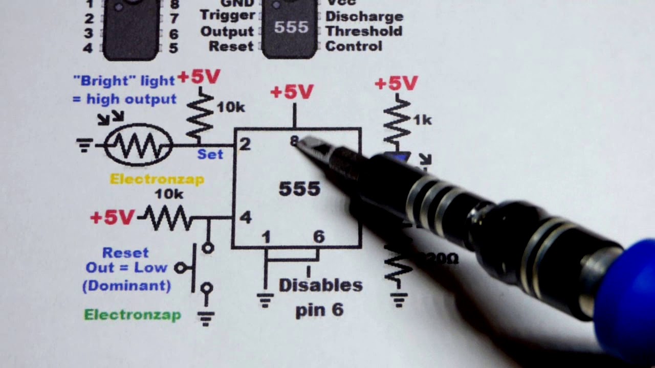Bistable mode flip flop 555 timer with light dependent