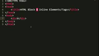 HTML Block & Inline Tags