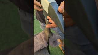 Hanging An Ebony Axe Handle With A Cross Wedge #Craftsmanship #Shorts