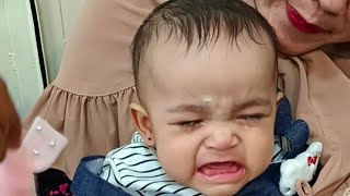 Crying..!! The Best Video Funny Baby Ear Piercing, Those Tears, You Know,,!!?