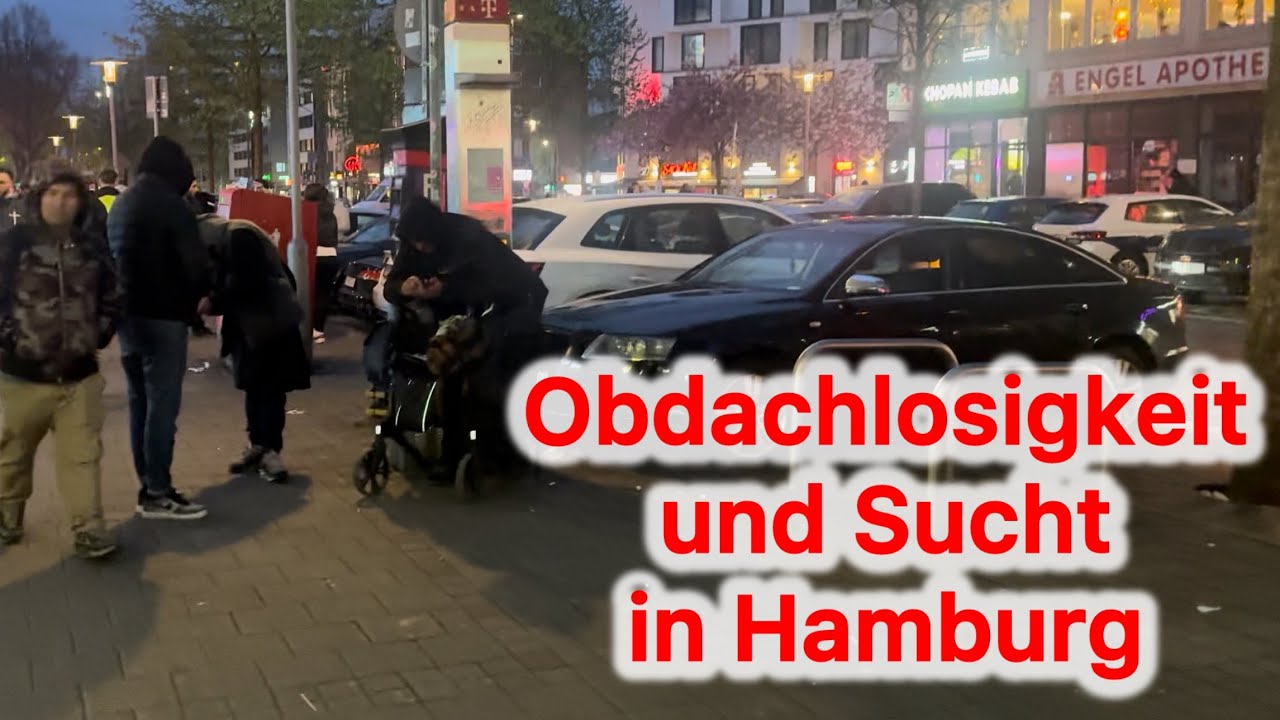 Obdachlosigkeit in Hamburg, unterwegs am Steindamm und Drob Inn