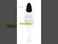 🐢(459) Technical fashion illustration | How to sketch Hair #procreate #shorts #tutorial #art #yt