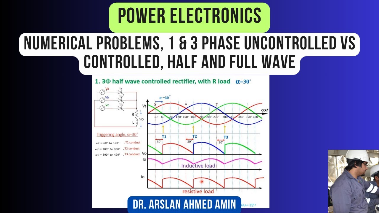1 & 3 Phase Uncontrolled Vs Controlled, Half and Full Wave, Numerical ...