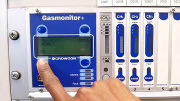 Crowcon Gasmonitor+ zero calibration and configuration menu.