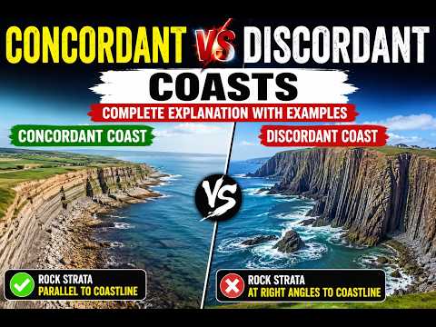 Concordant & Discordant Coasts Explained | Coastal Landforms | IGCSE Geography