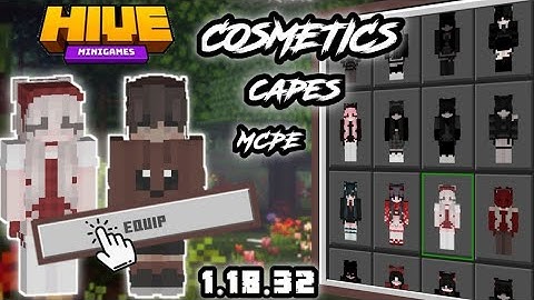 MCPE COSMETICS CUSTOM CAPES WITH SKIN (works on hive) (re-upload)