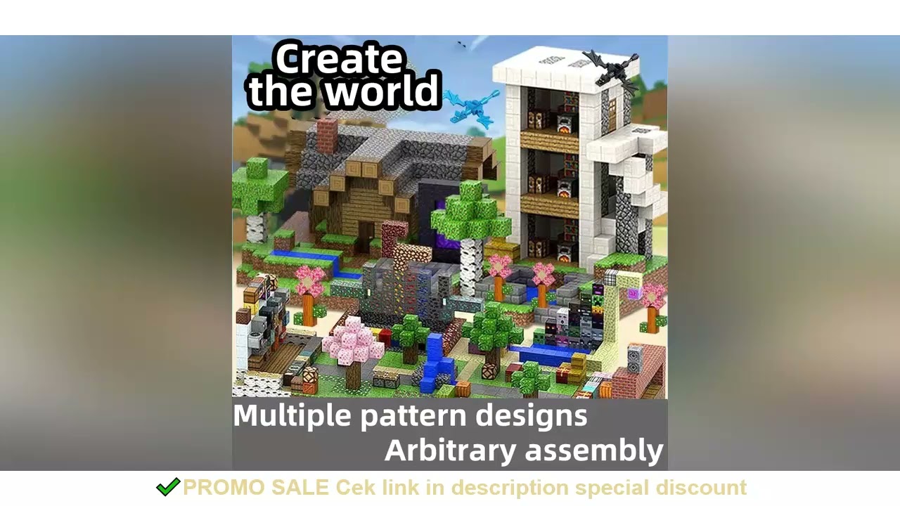 Magnetic Building Blocks Montessori STEM Educational Sensory Toys for Mine World Kids Boys Girls Age