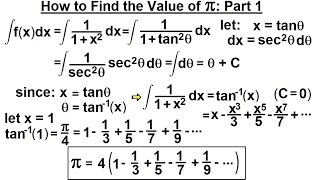 Calculus 2: Infinite Sequences and Series (58 of 86) How to Find the Value of pi: Part 1