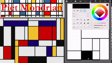 Piet Mondrian inspired Geometric Art on SketchBook Express app for iPad