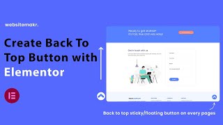 How to Create a Back To Top Sticky Button with Free Elementor | Works on Every Pages