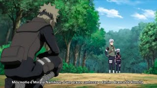 Minato conhece Kakashi após a morte de Sakumo Hatake - Naruto