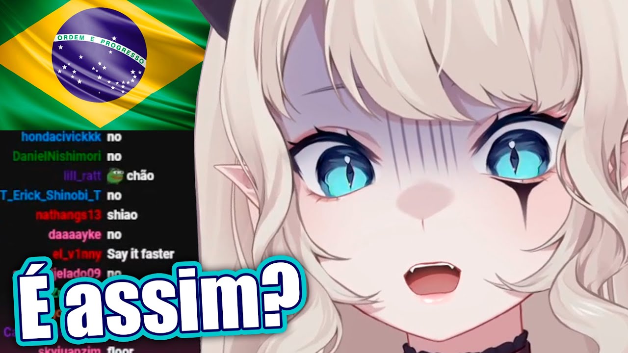 Ela tentou mesmo esse trava língua Brasileiro diferente, oh não...