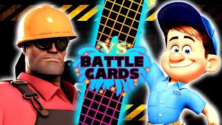 The Engineer VS Fix-It Felix Jr. (Team Fortress 2 VS Disney) - VS Battle Cards
These two show up with their toolbelts and toolboxes to prove theyre the best builders you can find! Engineering machines and constructing buildings. Who will create their victory? And whose chances will be demolished? Lets find out!
Twitter - https://twitter.com/LeopoldTheBrave
Ko-fi - https://ko-fi.com/leopoldthebrave
PATREON - https://www.patreon.com/LeopoldTheBrave
Discord - https://discord.gg/Nw3mWMN
DeviantArt - https://www.deviantart.com/leopoldthebrave The Engineer VS Fix-It Felix Jr. (Team Fortress 2 VS Disney) - VS Battle Cards