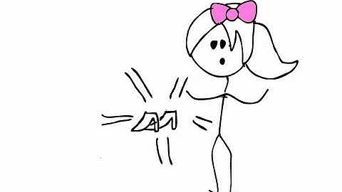 Doink animation on iPad -magic shoes stick girl