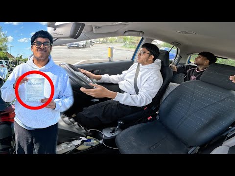He PASSED his Driving Test... FIRST TIME! **SHOCKED**