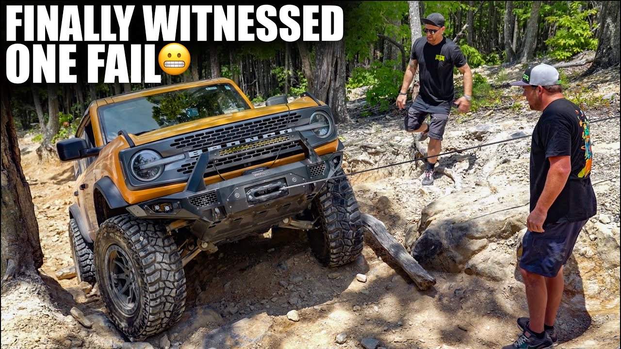 Bronco Breaking Tie Rods in Uwharrie OHV area wheeling with Legend