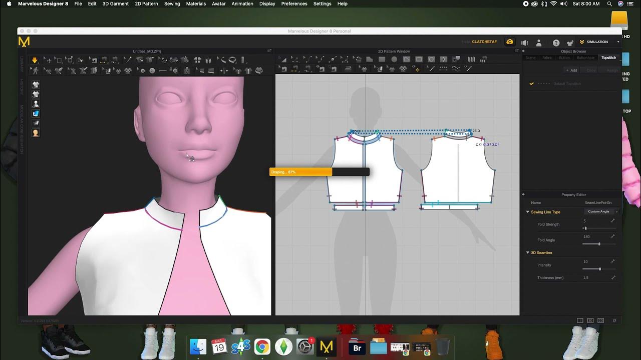 HOW TO CREATE A ZIPPER TOP EXPORT TO BLENDER ( MARVELOUS DESIGNER ) 
