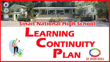 SINAIT NHS Basic Education Learning Continuity Plan SY 2020-2021