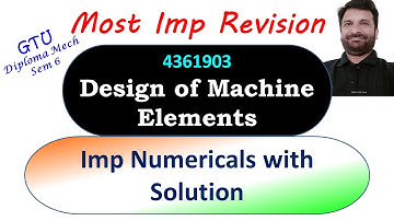 Fast Revision |Design of Machine Elements|Diploma Mech Sem 6