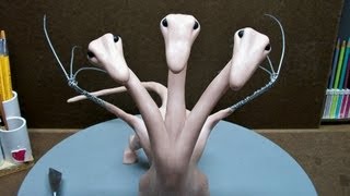 Full Dragon Sculpture part 5.  Three headed dragon!