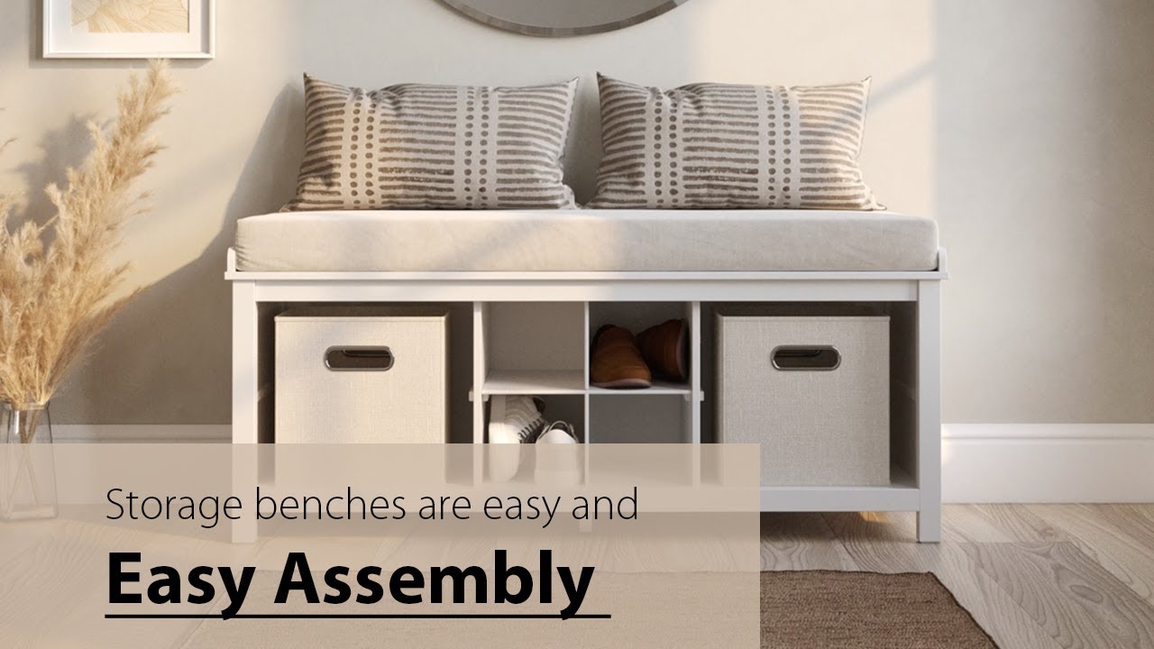 Simple Storage Bench Quick & Easy Storage Bench Assembly - YouTube