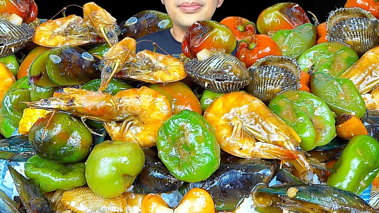 SEAFOOD MERCON PEDAS CABE GENDOT || MUKBANG ASMR