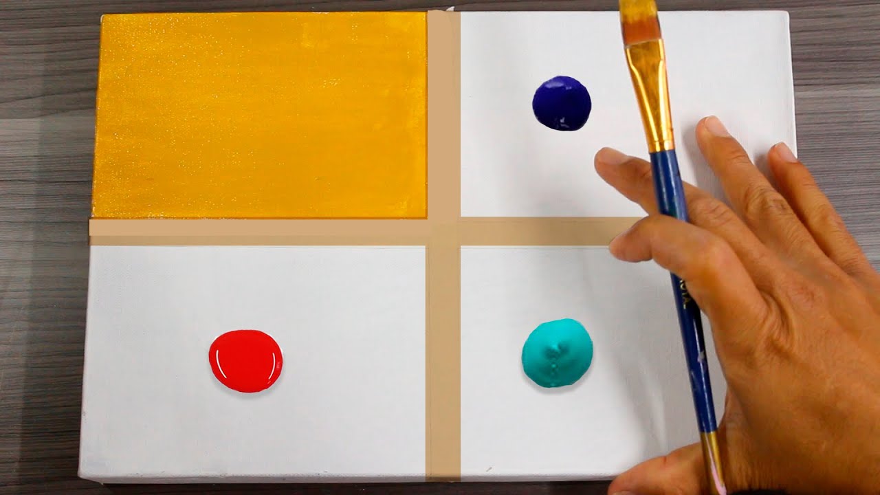 4 типа облаков 🔴 Как нарисовать пейзаж для начинающих с помощью абстрактных акриловых красок