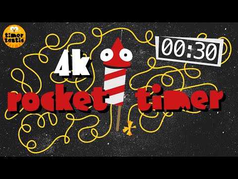 30 Second ROCKET FIREWORK Timer 🚀🎇 | 4K Bonfire Night Countdown with Fuse and EXPLOSION!
