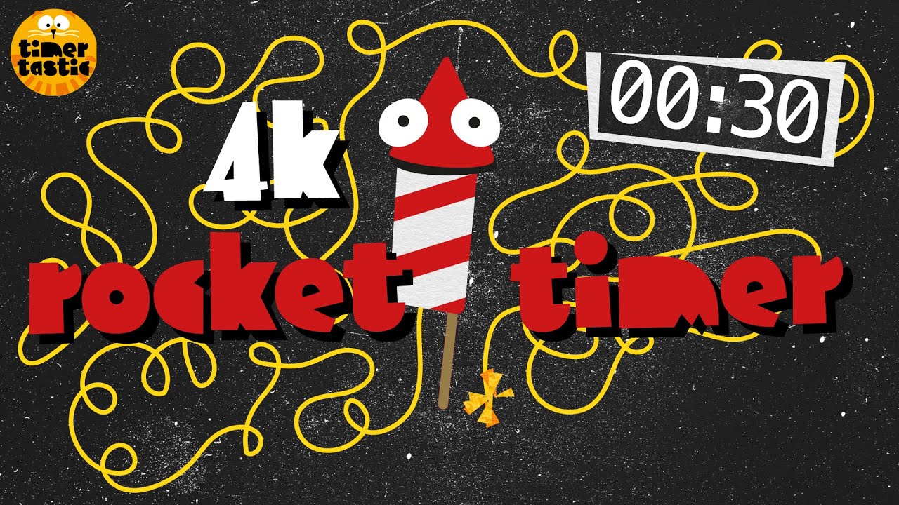 30 Second ROCKET FIREWORK Timer 🚀🎇 | 4K Bonfire Night Countdown with ...