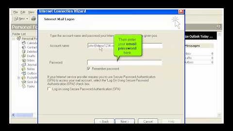 How to configure an email account in Outlook 2000