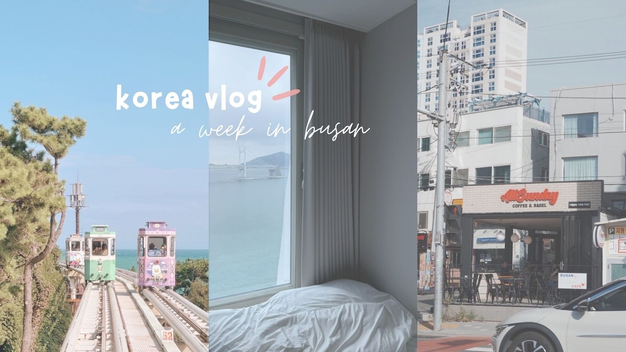 korea vlog 💭: busan trip with cousins, sky capsule, vinyl cafe, night yacht, running man exhibition