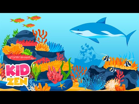 10 Hours Relaxing Baby Sleep Music: Sea Dive 🦈 Lullaby for Babies to go to Sleep, Piano Music