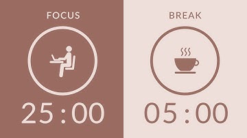 25/5 Pomodoro Timer with Brown Noise 🎧 4-Hour Study with Me for Deep Focus & ADHD ✨