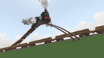 ROLLING LINE TRAIN DRIVING AROUND AND CRASHED PART2