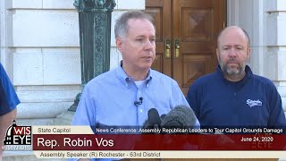 WisEye Morning Minute: GOP Leaders on Protests and Capitol Grounds Damage