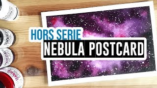 Painting Practice - Watercolor Nebula (Galaxy) Postcard #2